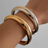 Unique Smooth Metal Armband Bracelet for Couple