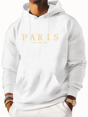 Men's PARIS Romantic City Print Fashion Pullover Hoodies