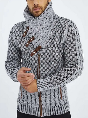 Men's Winter Long Sleeve Turtleneck Zipper Sweaters