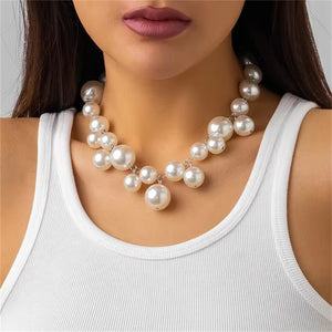 Women's Creative Imitation Pearl Tassel Necklace