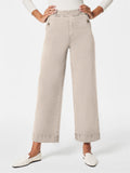 Elegant High-Rise Solid Color Straight-Leg Jeans for Lady