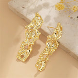 Hollow Out Geometric Figure Piercing Earring for Lady