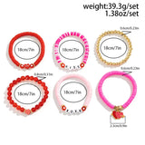 Happy Valentine's Day Super Cute Colorful Love Heart Beaded Bracelets