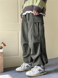 Men's Corduroy Lace Up Multi-Pocket Baggy Cargo Pants