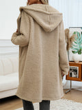 Women's Wool-Like Texture Comfortable Hooded Coat