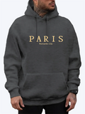 Men's PARIS Romantic City Print Fashion Pullover Hoodies