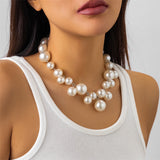 Women's Creative Imitation Pearl Tassel Necklace