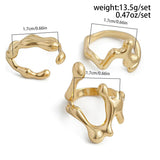 3Pcs/Set Female Fashionable Water Drop Shaped Irregular Rings