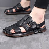 Men's Closed Toe Breathable Adjustable Heel Strap Beach Sandals