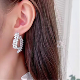 Luxury Heart-Shaped Leaf Earrings for Women