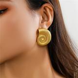 Female Chic Trumpet Shell Snail Shell Design Earrings