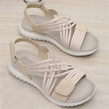 Cozy Open Toe Cross Strap Beach Sandals for Women