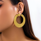 Fashionable Opening Hollow Circle Stud Earrings for Lady