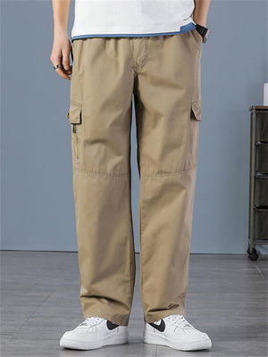 Men's Handsome Straight Leg Cargo Pants with Multi Pockets