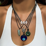 Female 5pcs/Set Tree of Life Lucky Eye Thread Necklaces