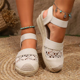 Women's Bohemian Round Toe Wedge Heel Breathable Sandals