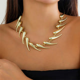 Chunky Metal Chilli Shaped Necklace for Women