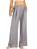 Loose Fit Wide-Leg Elastic Waist Pants for Women