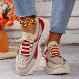 Lace Up Platform Knitted Running Shoes for Ladies