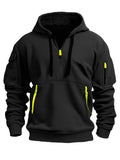 Men's Sports Drawstring Hard-Wearing Hoodies for Spring & Autumn