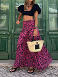 Boho Abstract Print Holiday Skirt for Women