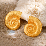 Female Chic Trumpet Shell Snail Shell Design Earrings