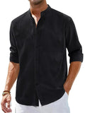 Male Holiday Wear Leisure Henley Collar Shirts