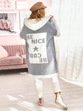 "Be Nice & Be Cool" Contrast Color Cashmere Swearters for Women