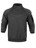 Men's Simple Artificial Fleece Stand Collar Tactical Sweatshirts