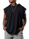 Men's Simple Cozy Loose Sleeveless Sport Hoodies