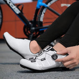 Men's Adjustable Spin Buckle Lock-Free Road Cycling Sneakers