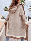 Casual Autumn Hooded Midi Knitted Sweater for Women