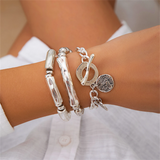 3pcs/Set Coin OT Buckle Charm Bracelets for Ladies