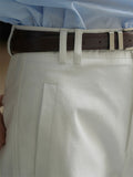 Women's Simple Fashionable High-rise White Trousers