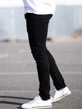 Men's Black Fashionable Skinny Stretch Jeans