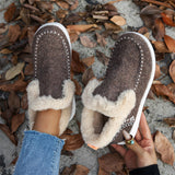 Women's Super Comfy Plush Lined Fuzzy Slip-On Ankle Boots