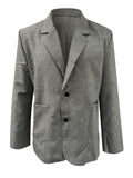 Men's Fashion Single Breasted Cotton Linen Blazer Coats