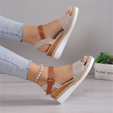 Female Ankle Buckle Strap Non-slip Platform Sandals