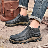 Winter Windproof Thick Sole Faux Leather Boots for Men