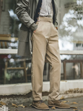 Casual Cozy Adjustable High Waist Khaki Pants for Men