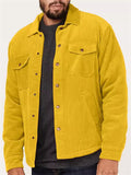 Men's Fashion Solid Color Jacket with Multiple Pockets