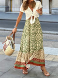 Ethnic Geometric Print Holiday Skirts for Ladies