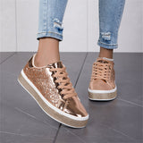 Ladies Trendy Sparkling Low Top Sequin Shoes