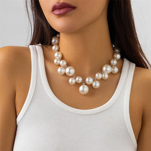 Women's Creative Imitation Pearl Tassel Necklace