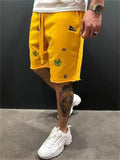 Tiger Letter Embroidery Casual Loose Shorts for Men