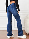 Ladies Trendy Slimming High-rise Bootcut Jeans