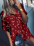 Five-pointed Star Print Casual Blouses for Ladies