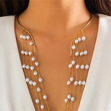 Ladies Stylish Tassel Sequin & Artificial Pearl Necklaces