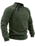 Men's Autumn Warm Faux Fleece Stand Collar Loose Sweatshirts