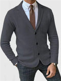 British Style Slim Fit Notched Lapel Button Up Coat for Men